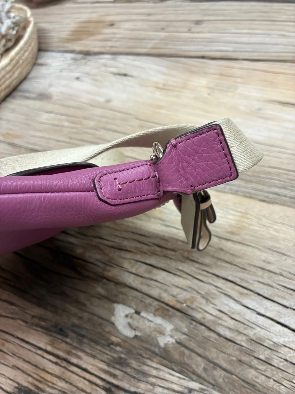 Authentic Coach Park Leather Swingpack Purple Crossbody F49170